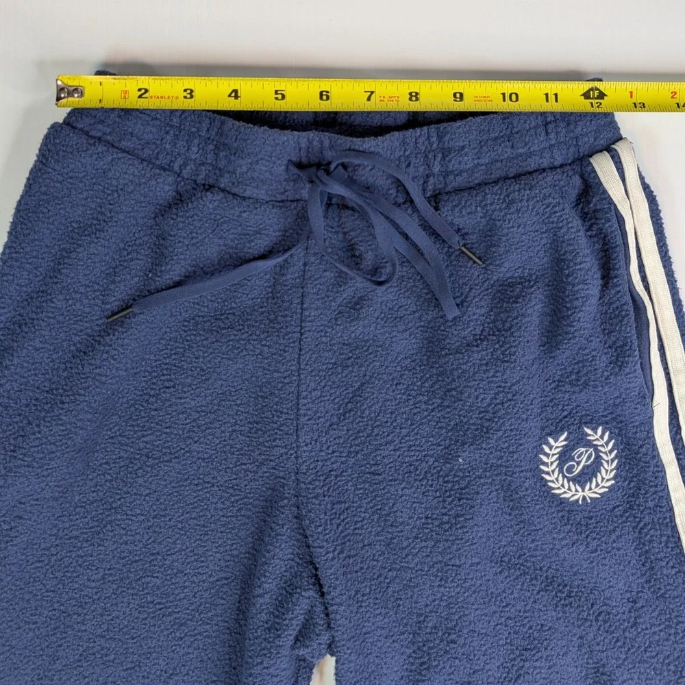 PINK Victoria's Secret Navy Blue Fleece Joggers‎ Striped Sweatpants Small
